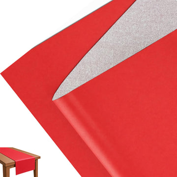 Red Faux Leather Upholstery Fabric, Smooth Vinyl for Sewing