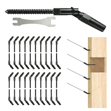 20 Pairs Black Cable Railing Kit, Invisible Crimp Fitting Cable Railing Hardware, 180°Adjustable Right&Left Handed