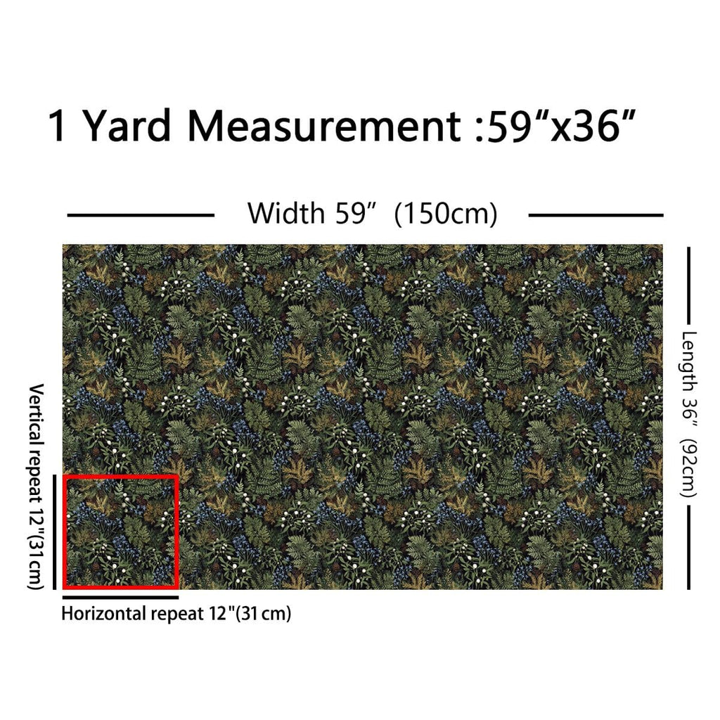 Jungle Leaves Fabric by The Yard Green Botanical Leaf Soft Polyester Sewing Fabric Wild Natural Plants Decor No
