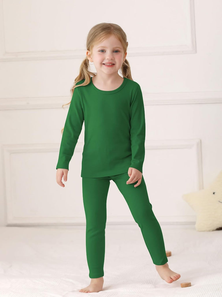 Baby Toddler Boys Girls Cotton Long Sleeve Shirt and Legging Set Kids Ribbed Basic Pant Piece for Daily Life