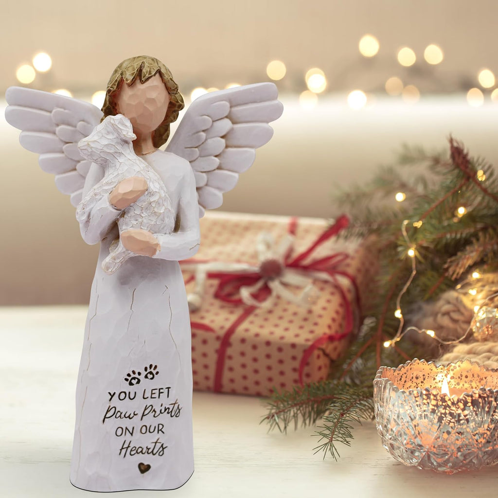 Dog Memorial Gifts for Loss of Dog Sympathy Gift Figurines White