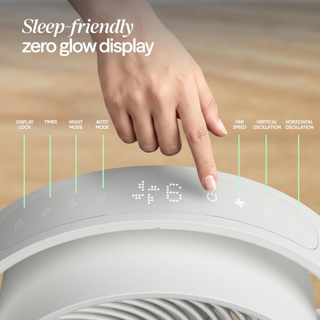 Quiet Oscillating Pedestal Fan , Cloud Linen