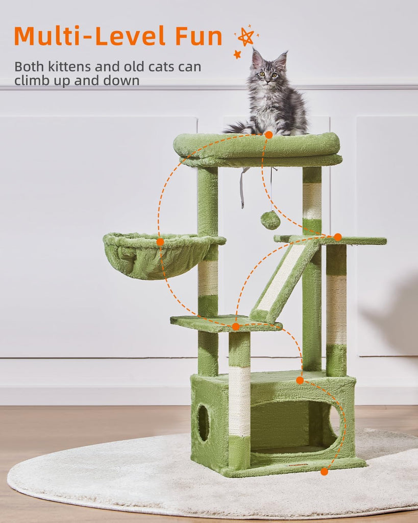 Cat Tree, 38.5In Cat Tower for Indoor Cats, Suitable for Kittens