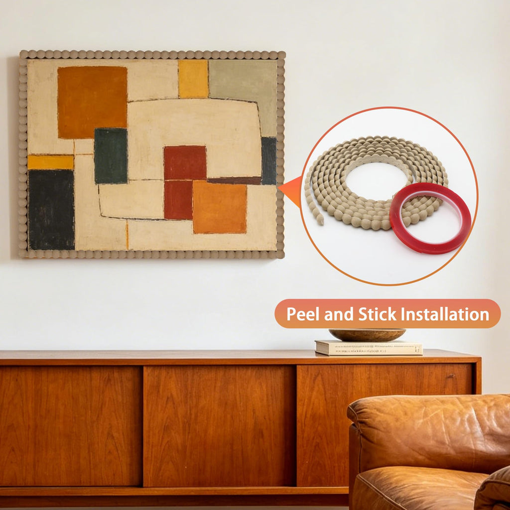 118"L x 0.7"W Flexible Mirror Frame Bead Molding Trim, Paintable DIY Moulding Strip for Picture Border, Wall, Door