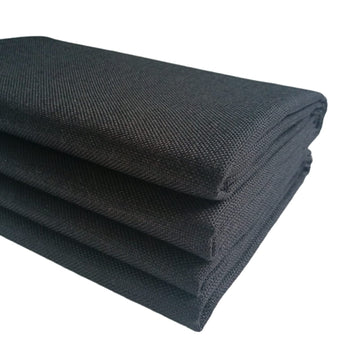 Faux Slub Linen Upholstery Fabric, for Chairs Couch Settee Cover Material (Black, 3 Yard (57x 108 inch))