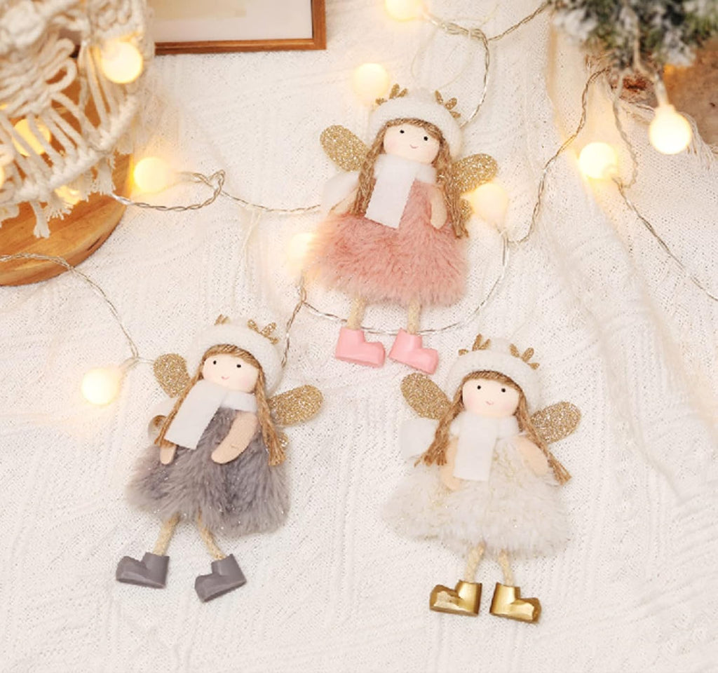 Christmas Angel Doll Decoration, Christmas Tree Hanging Ornaments, Thanksgiving Day Birthday Gifts, Fairy - Set of 3