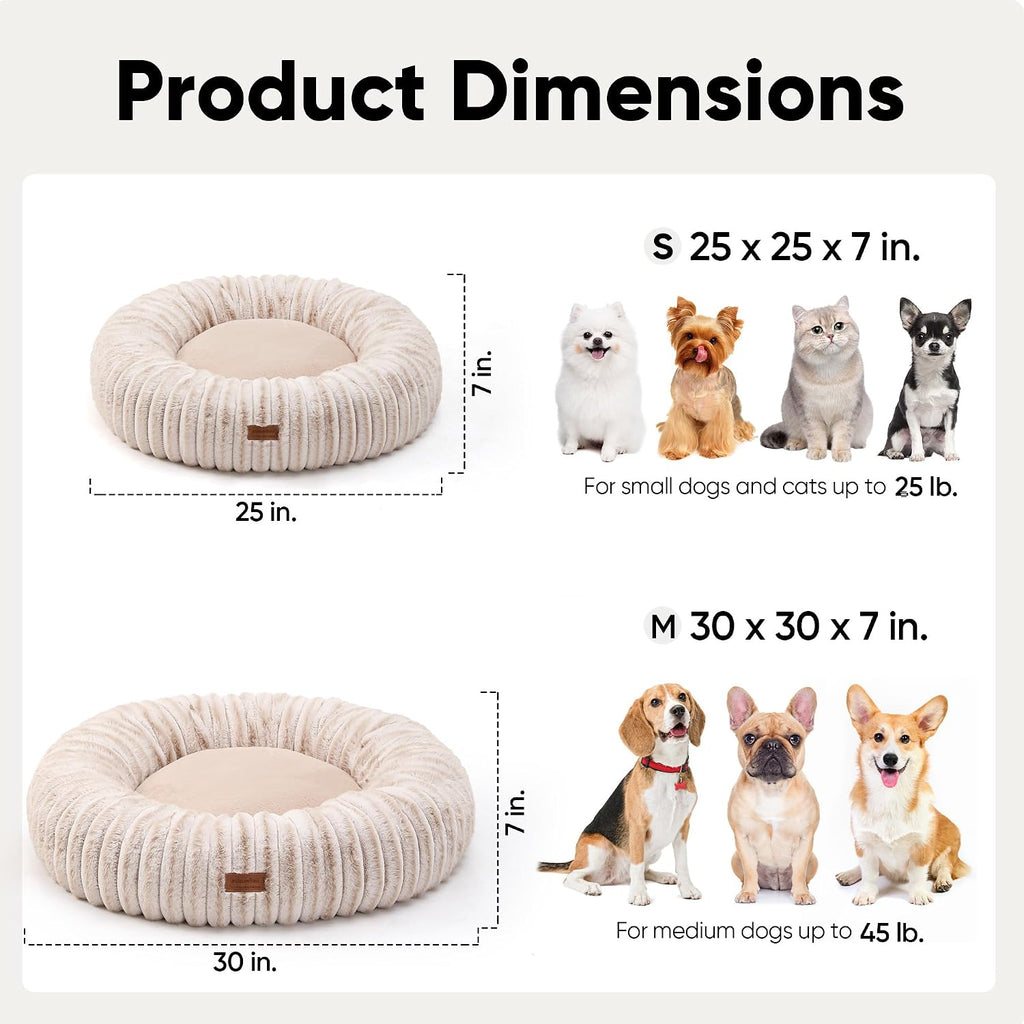 Dog Bed, Orthopedic Dog Beds for Medium Dogs, Donut Cat Beds