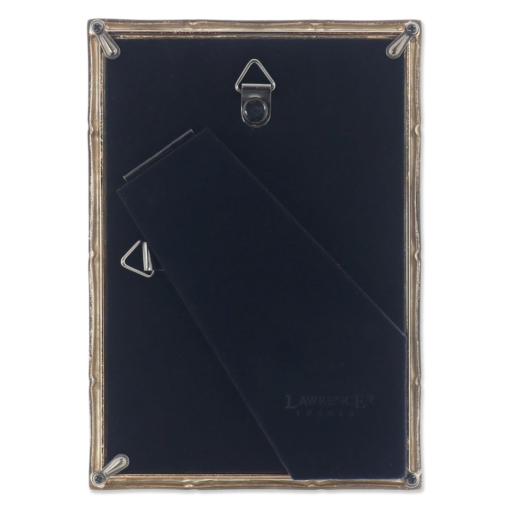 4-Inch W x 6-Inch H Gold Metal Picture Frame with Bamboo Design