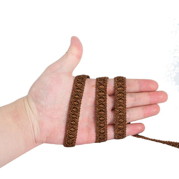 Gimp Braid Trim, 5 Yards 0.59 Inch Fabric Trim, Coffee