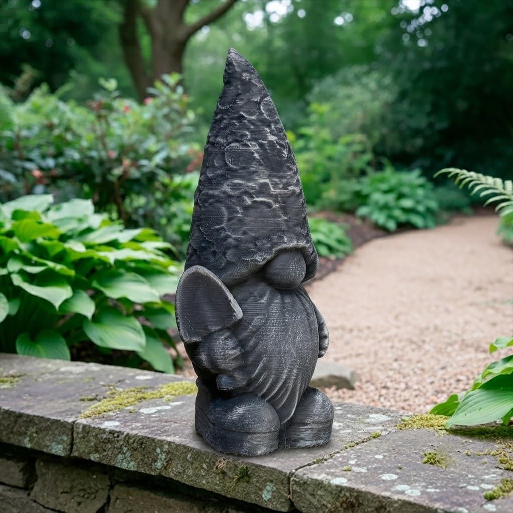 Whimsical Gnome Concrete Garden Statue Handmade Outdoor Lawn Ornament Fantasy Dwarf Hold Shovel Figure Decorative