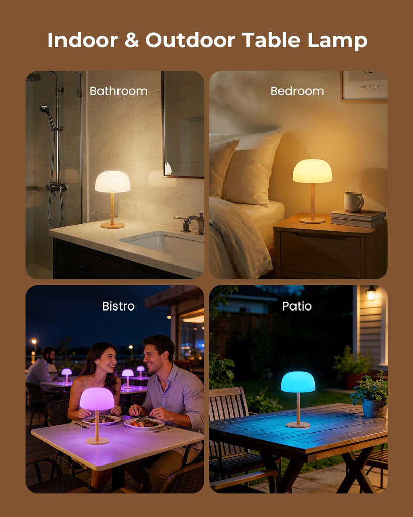 Shower Lamp Waterproof IP65, 7500mAh Rechargeable Bathroom Lamp