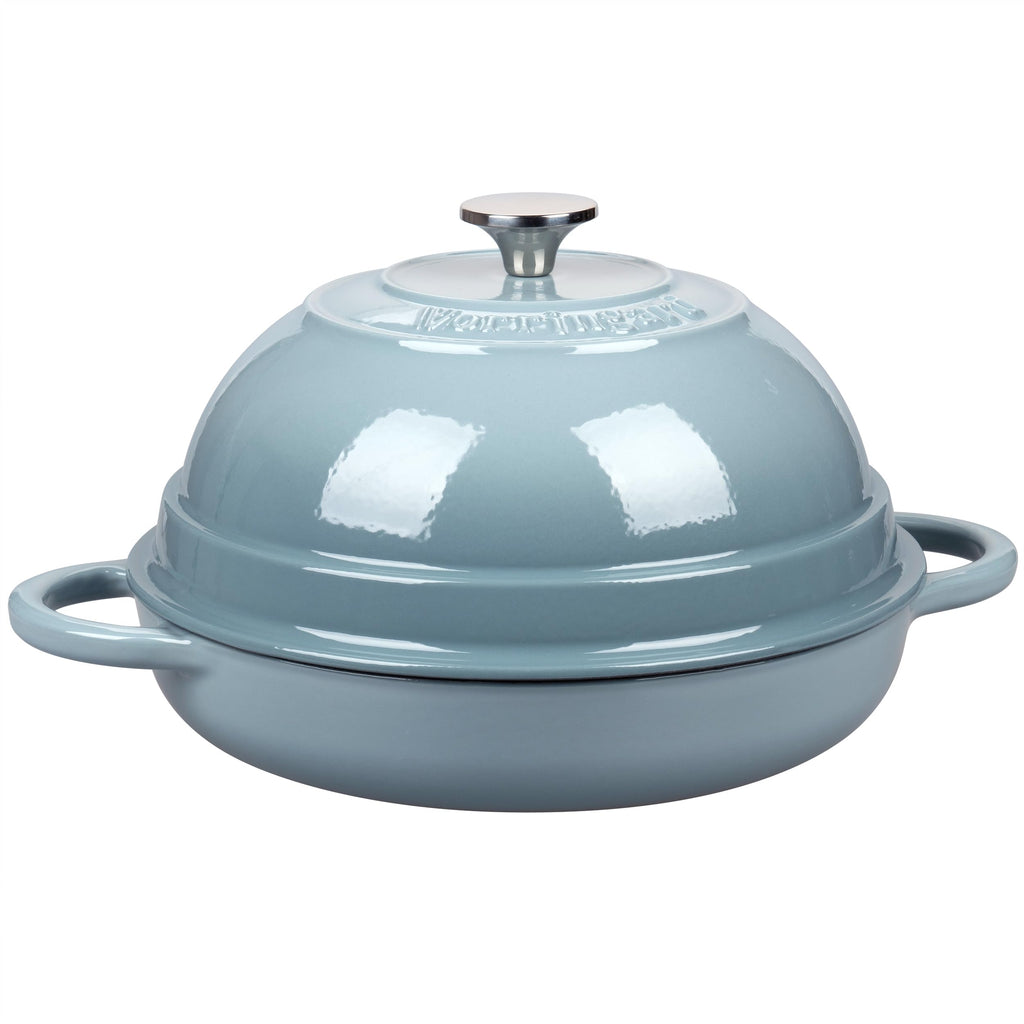 Cast Iron Enameled Dutch Oven Pot with Lid for Bread Baking, Bread Oven, 6 Quart, Sea Salt