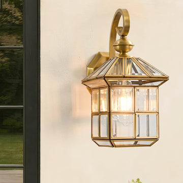 Copper Porch Lights Oil Rubbed Brass Outdoor Wall Lights 13.4in Exterior Lantern Light Fixture Waterproof Outside