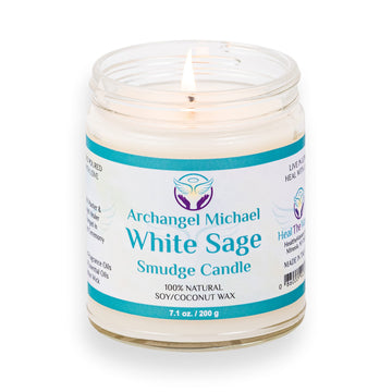 White Sage Candles for Cleansing House Chakra Healing | Energy Cleansing Smudge Candle | Natural Aromatherapy Candle