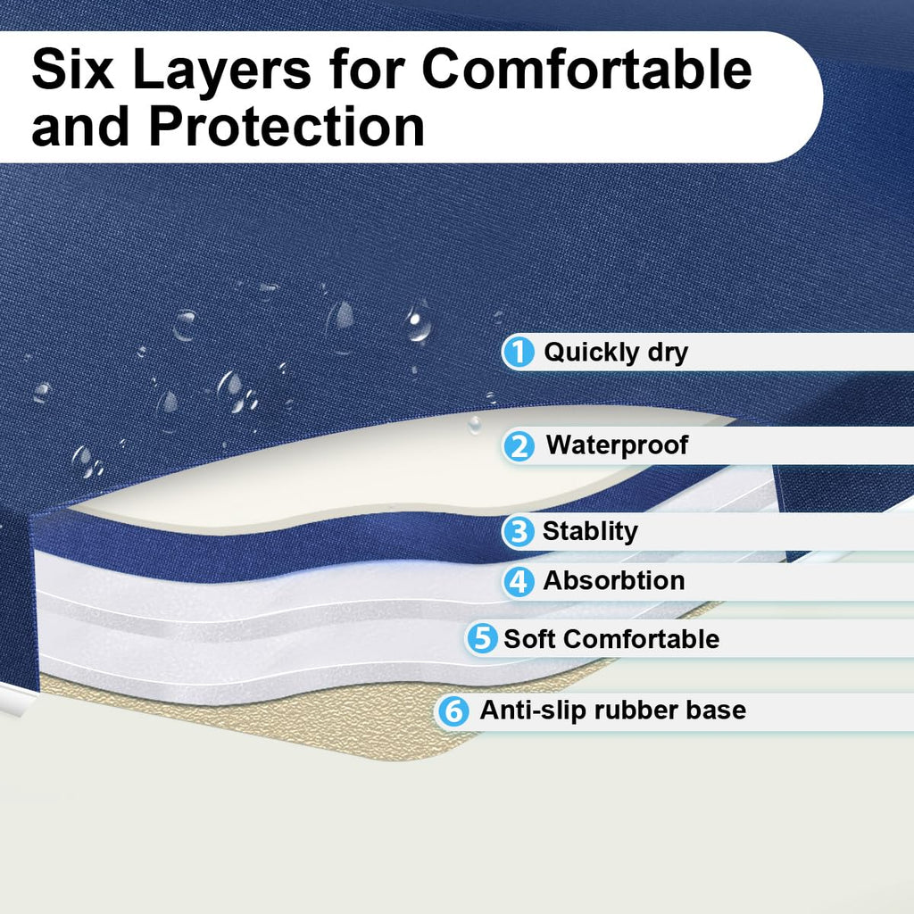 Bath Kneeler and Elbow Rest -1.5" Thick Kneeling Pad with Toy Organizer - Large Safty Kneeler Mat for Tub Bathing