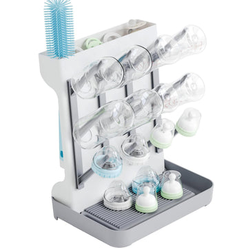 Vertical Baby Bottle Drying Rack,Space Saving Countertop Baby Drying Rack for Bottles,Large Baby Bottle Station