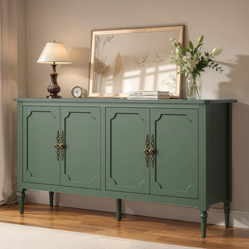 58" Sideboard Buffet Cabinet & Coffee Bar, Green2