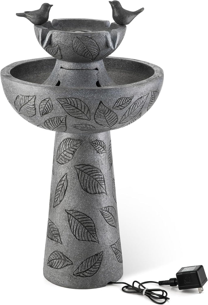 Outdoor Water Fountain with Lights & Pump
