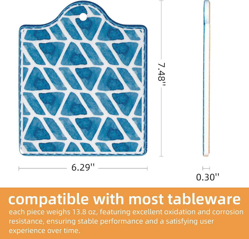 Ceramic Trivets for Hot Dishes, Large Trivets for Hot Pots and Pans, Trivets for Quartz Countertops, Hot Pads Gifts - Set of 2