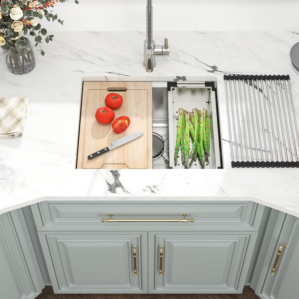 23 Undermount Kitchen Sink Stainless Steel 16 Gauge Workstation