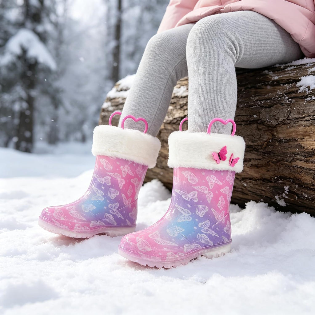 Toddler Rain Boots with Removable Sock Liner