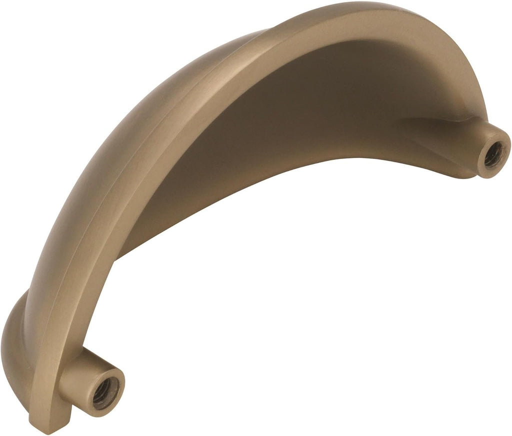 Corp Cup Pulls 3 inch (76 mm) Center-to-Center Golden Champagne Cabinet Cup Pull - 10 Pack