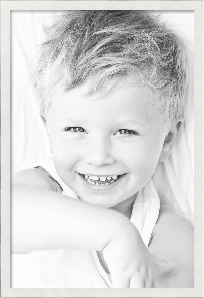 24x36 Inch White Picture Frame, This 1.2500 Inch Custom Poster Frame is White - Comes with Acrylic and Corrugated