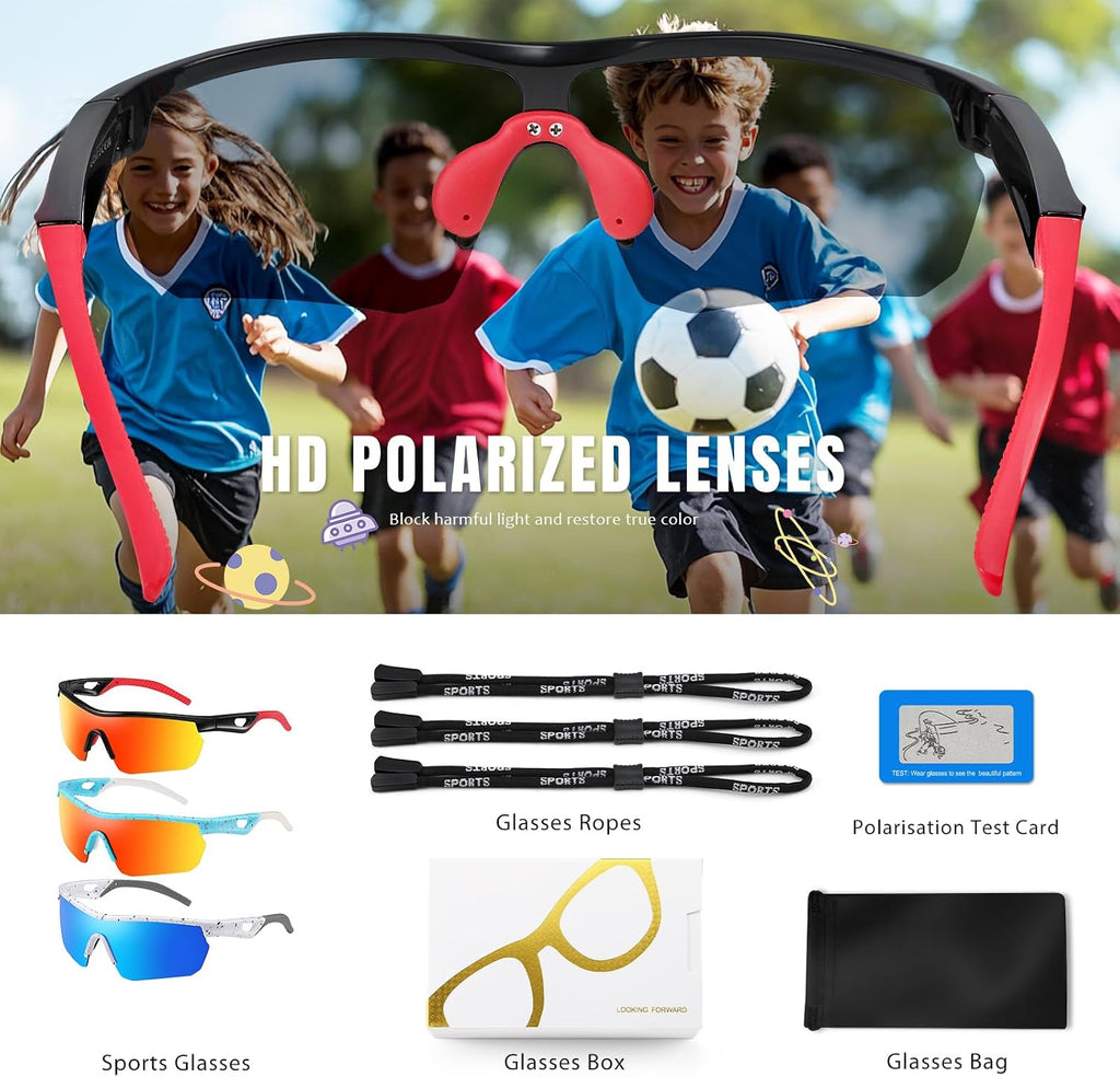 Kids Sunglasses Polarized Baseball Glasses for Boys Girls
