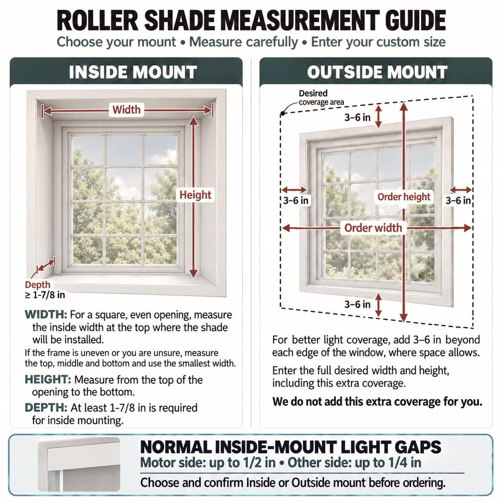 Motorized Blackout Roller Shades, Custom Size