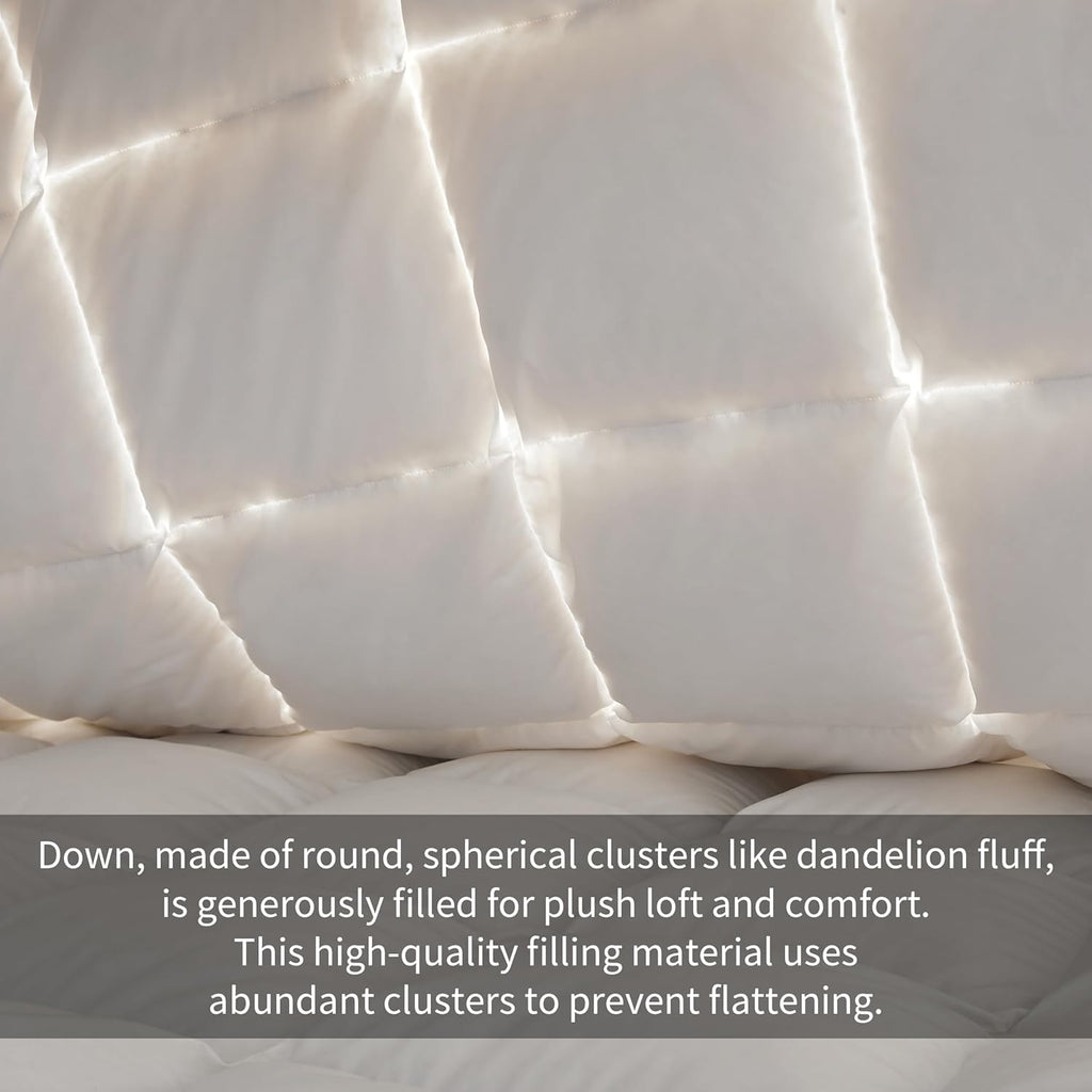 Feather Down Comforter Queen, All Season White Duvet Insert