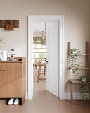 30"x 80"Interior Slab Door, 1-Panel French Door Slab, Pre-Assembled White Primed Solid Core Panel w/o Prehung Jamb