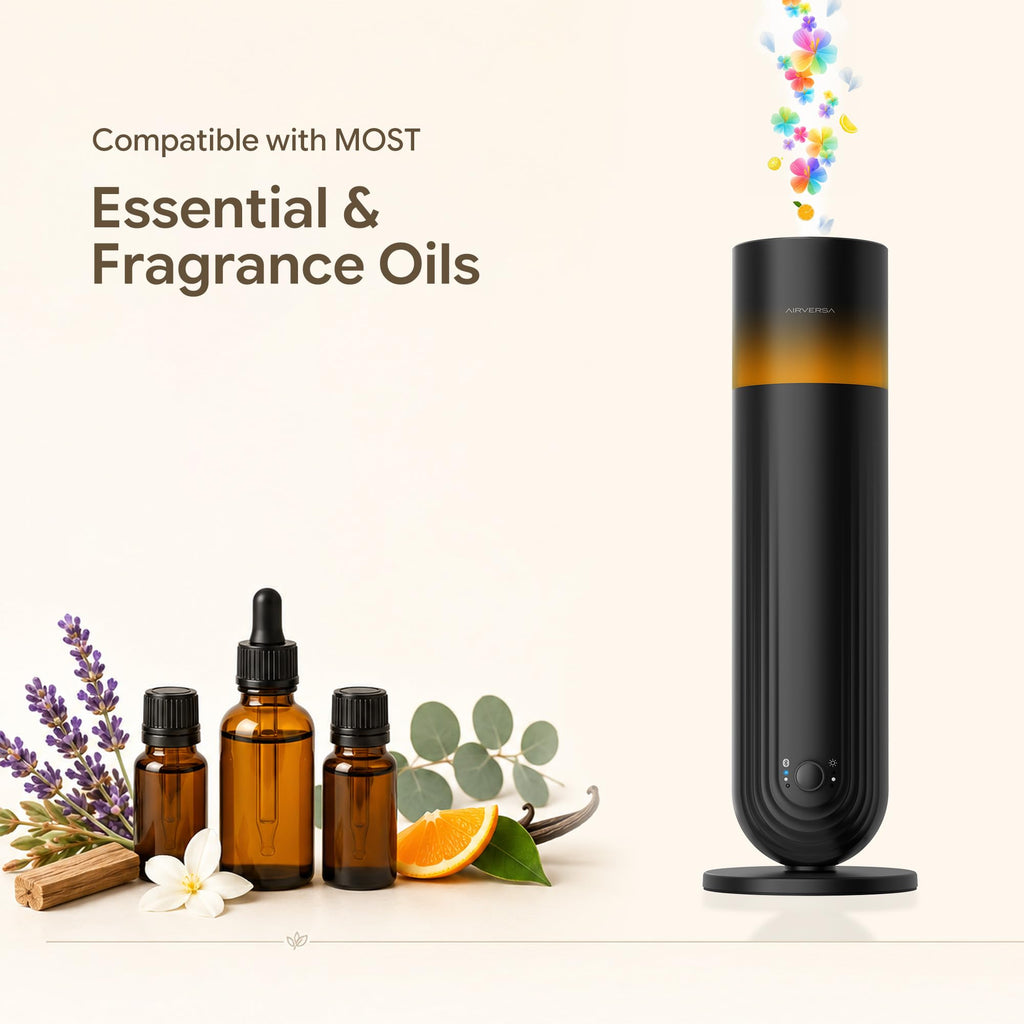 U1 Smart Hotel Waterless Diffuser with 100mL Oils Kit, Black