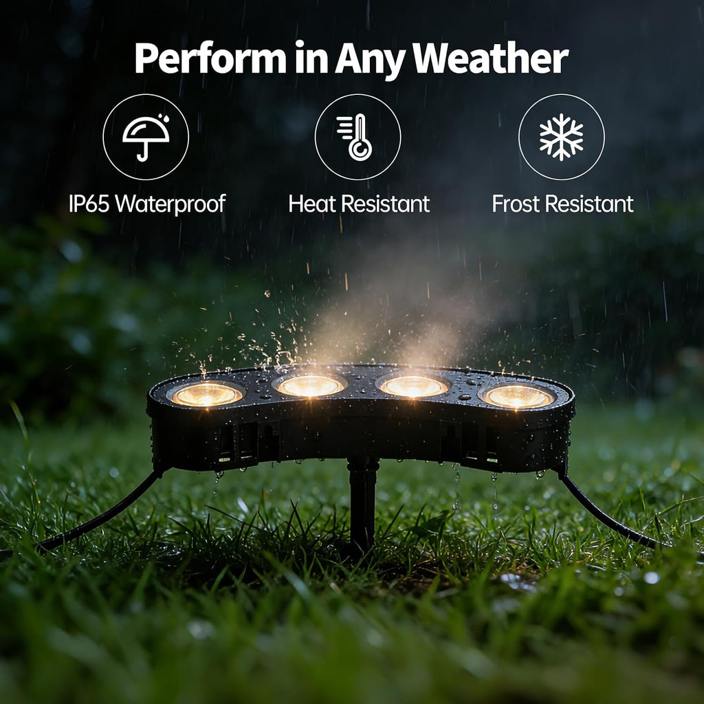 Solar Tree Lights, Upgraded Solar Spot Lights Outdoor, Warm White | 8.3*7.2in Large Solar Panel with USB Port, 16 COB