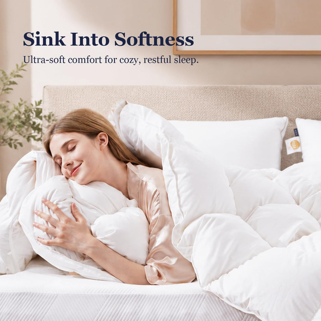 Down Feather Comforter King Size, Winter Duvet Insert