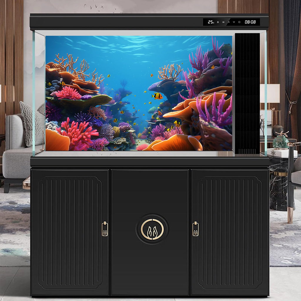 Under The Sea Aquarium Background Ocean Underwater World Fish Tank Backdrop Coral Tropical Fish Undersea Theme