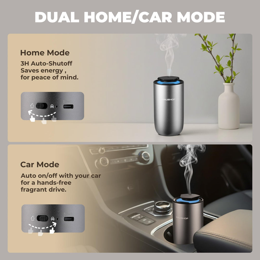 Waterless Essential Oil Diffuser & Car, Rechargeable