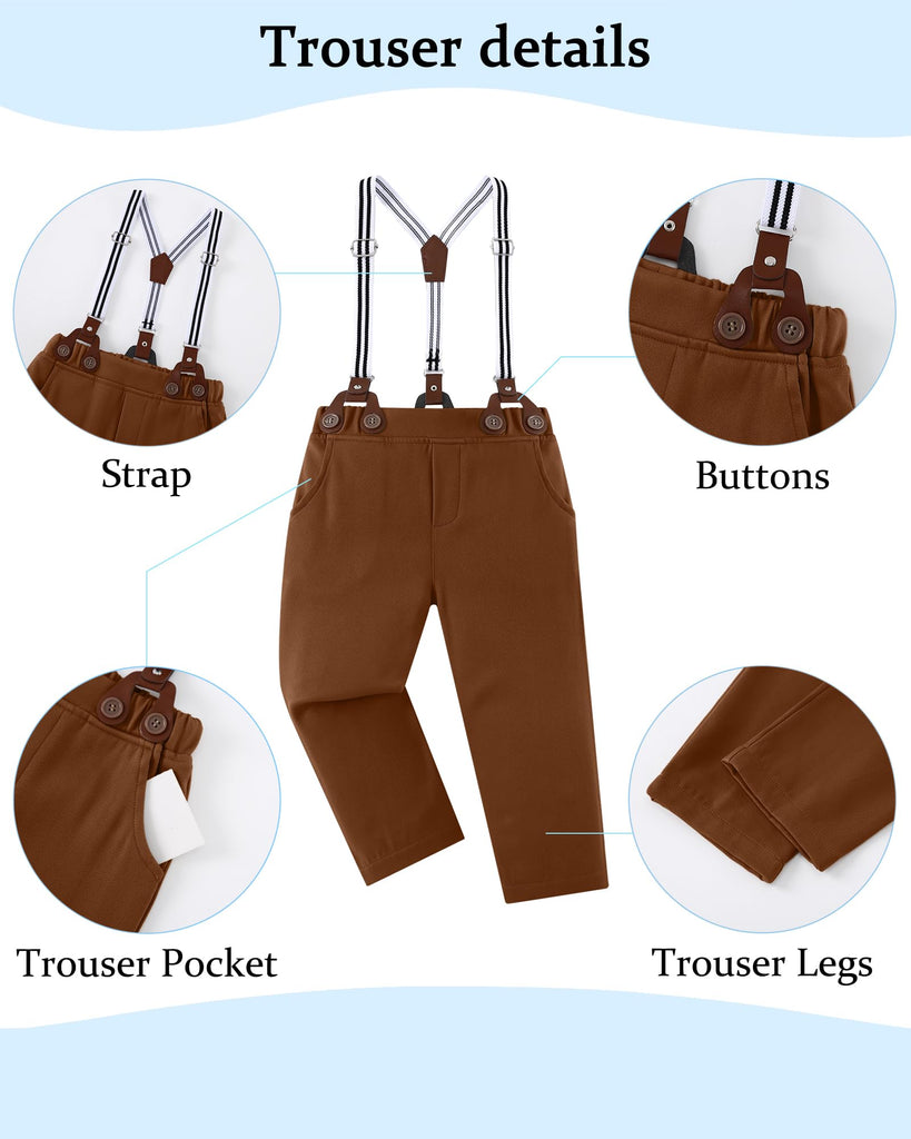 Toddler Baby Boy Wedding Suit Formal Dress Clothes Gentleman Outfit