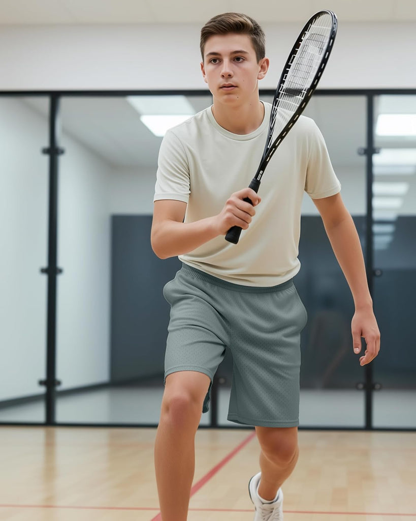 5 Pack Breathable Mesh Boy's Athletic Shorts Basketball Shorts
