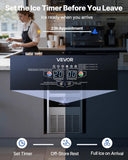 Commercial Ice Maker Machine, 130 lbs/24h with 30 lbs Storage Capacity, Built-in/Freestanding/Under Counter