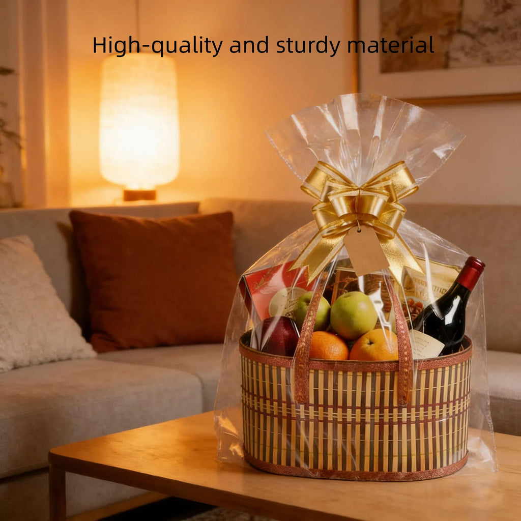 12 Set Baskets for Gifts Empty Bulk Large Woven Bamboo Gift Basket Empty