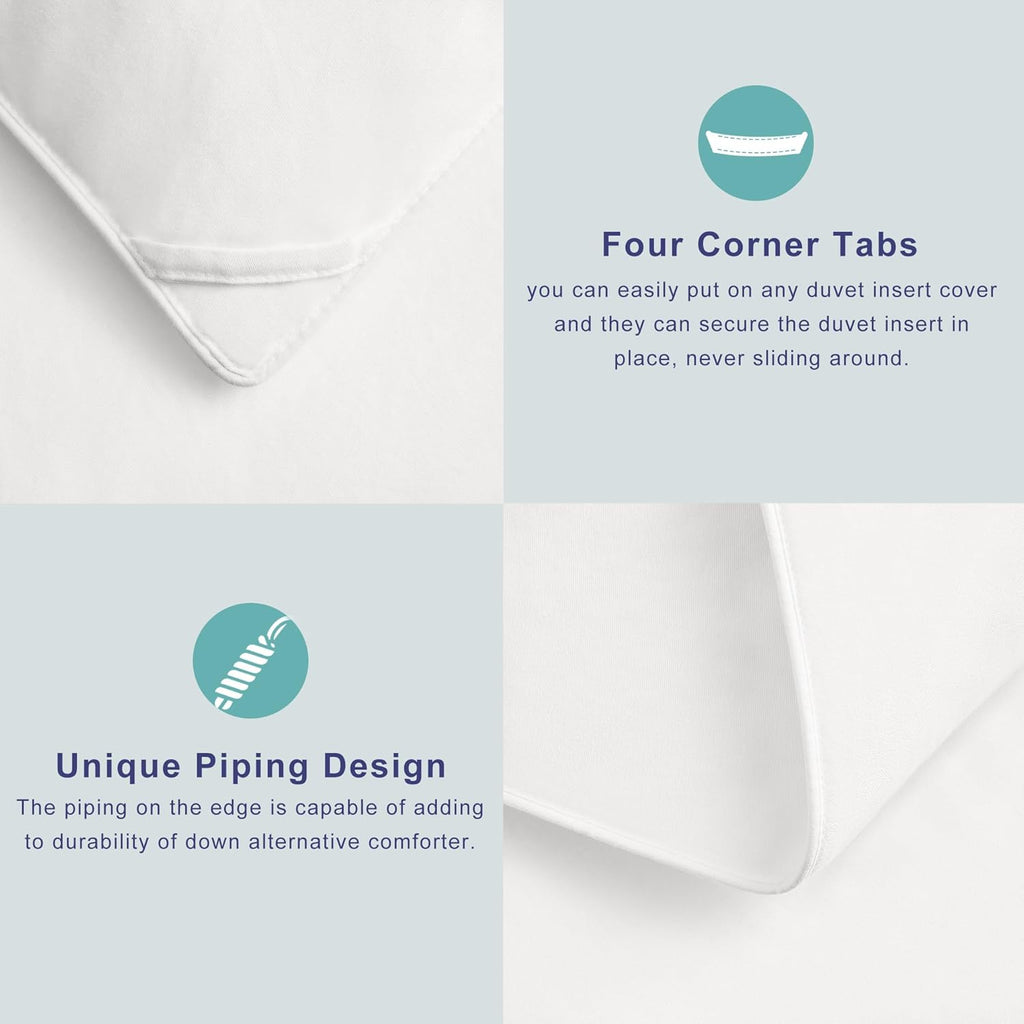 Queen Duvet Insert Comforter,100% Cotton Shell