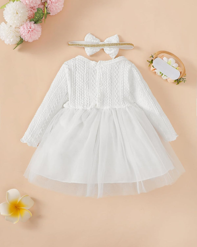 Toddler Baby Girl Dress Infant Girl Clothes Outfits Tulle Dresses Princess Wedding Dress for Baby Girls to 3 Year