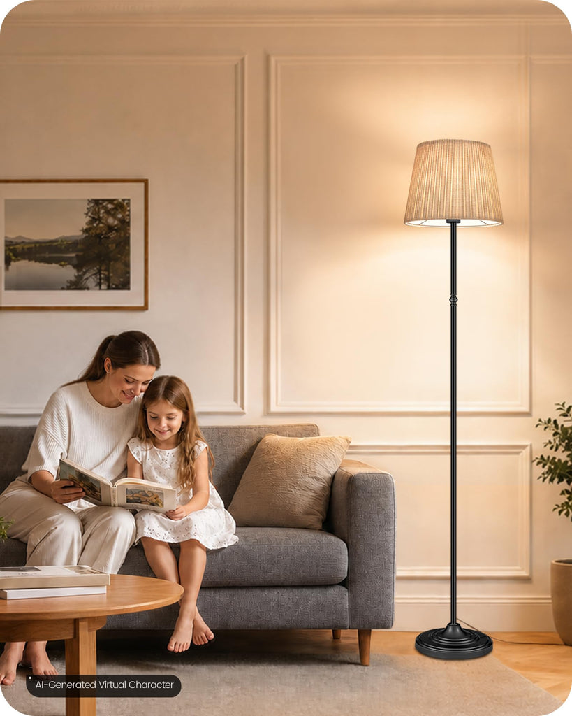 Dimmable Floor Lamp, 68" Tall Standing Lamp