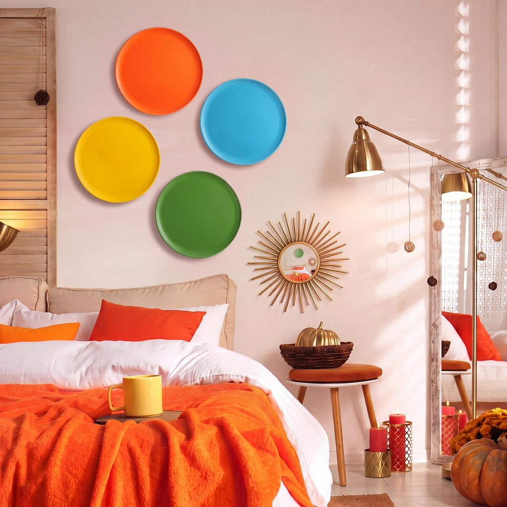 4 Pcs 12 Inch Mid Century Modern Metal Wall Art Hanging Decor