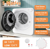 Portable Washer and Dryer Combo Set, 17Lbs Full-Automatic Washing Machine and 1.8 Cu.Ft Portable Clothes Dryer