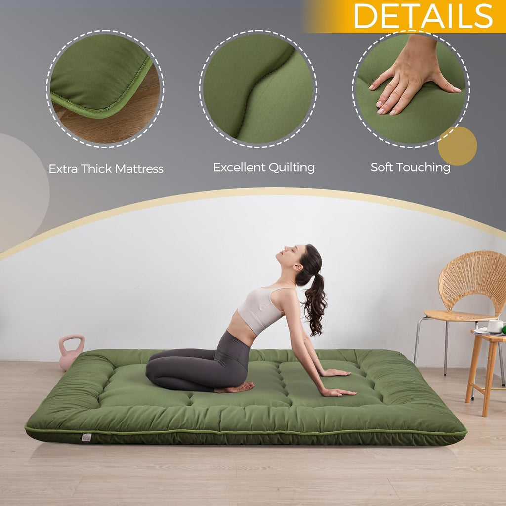6" Extra Thick Japanese Floor Mattress Folding Futon Mattress