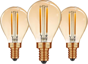 G45 Amber LED Light Bulbs 2W 120V E12 Dimmable Globe Decorative Light Bulbs 25 watt Equivalent Vintage Edison LED