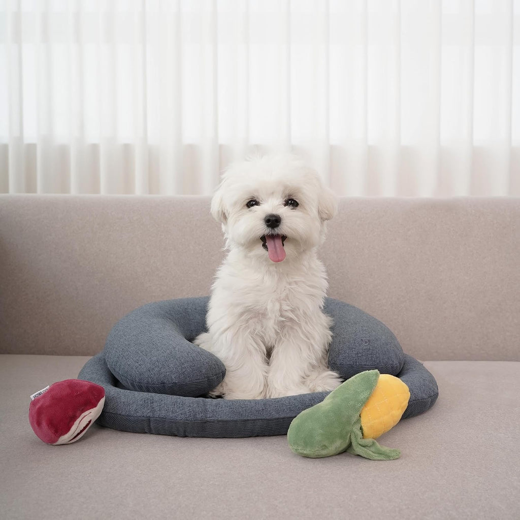 Nest Pillow Dog Bed Made in Korea (Large, Sandy Beige)