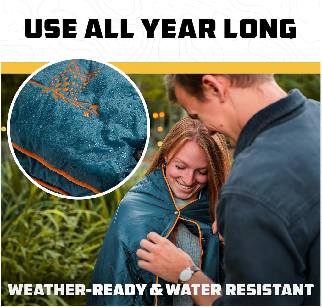 Camping Blanket, Packable Puffy Quilt for Backpacking