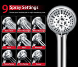 2.5GPM Shower Head with Handheld Spray Combo: 2 in 1 Rainfall Shower Heads high pressure & Handheld Shower Head